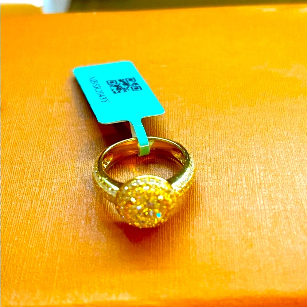 Gold Over Sterling Silver Moissanite 4.10 ct VVSD color! Made in Italy! New